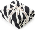 Snuggle Sac Zebra Blanket Black Zebra Print Blanket Ultra Soft Reversible Zebra Throw Blanket for Couch, Sofa & Bed, 50x60 inches