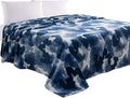 Elegant Comfort Luxury Velvety Feel Blanket, All-Season Lightweight Blanket, Ultra Plush, Soft, Cozy-Fuzzy Flannel Fleece for Couch, Sofa, Bed, Travel, Camouflage Design, Twin/Twin XL, Blue