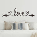 AnFigure Love Quotes Wall Stickers: Inspirational Vinyl Art Couples Wall Decals for Home Bedroom Bathroom Living Room - Love Arrow 25"X7"