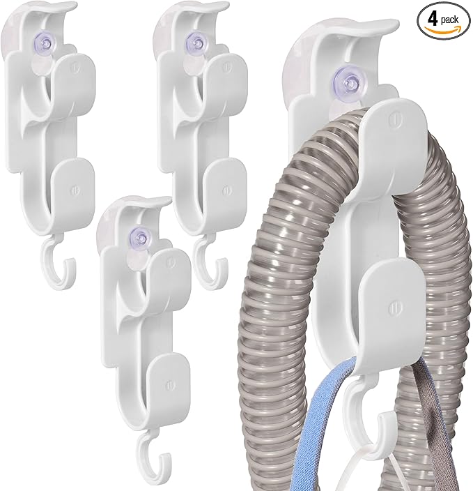 CPAP Hose Holder for Bed, CPAP Hose Hanger for Tube & Mask with Anti-Unhook Feature Hose Organizer Avoids Hose Tangle and Help You Sleep Better (4)