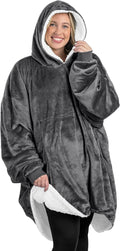 Bare Home Wearable Blanket Hoodie - Soft Plush Sherpa - Warm and Cozy - Oversized Wearable Blanket - Adult & Kid Sizes