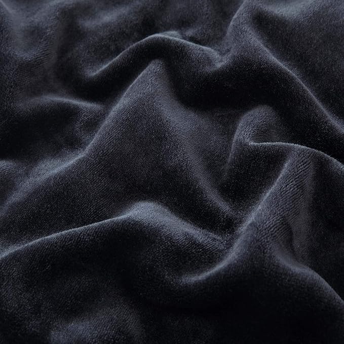MOONLIGHT20015 Fleece Blanket Queen Size 8 Pack - Soft Fluffy Black Throw Blanket for Couch & Sofa, Lightweight Luxury 400 GSM Microfiber Fuzzy Bed Blankets and Throws (90 x 90 Inches, Queen)