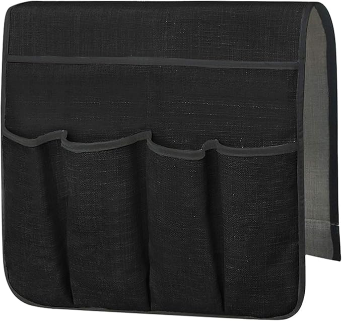 Couch Sofa Armrest Organiser Arm Chair Caddy Bedside Storage Pocket with 6 Pockets TV Remote Holder Bed Storage Pocket Bag for Cellphone Tablet Notepad Book Magazines DVD Glasses