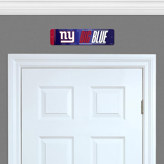 Rico Industries NFL Football Metal Street Sign 4" x 15" Home Décor - Bedroom - Office