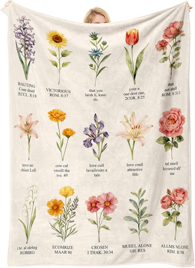 Christian Gifts for Women Faith, Inspirational/Religious/Spiritual Gifts for Adults, Soft Throw Blankets for Women/Men, Personalized Blankets for Adults 50"x 60"
