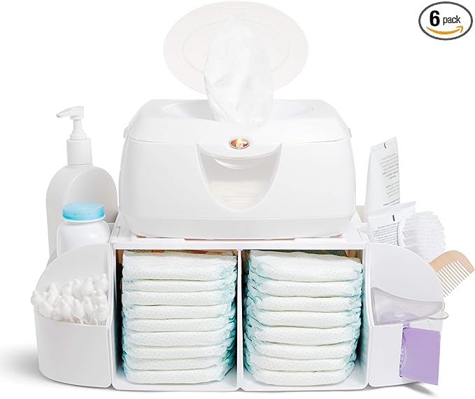 Munchkin® Diaper Change Organizer, Green/White (Pack of 6)