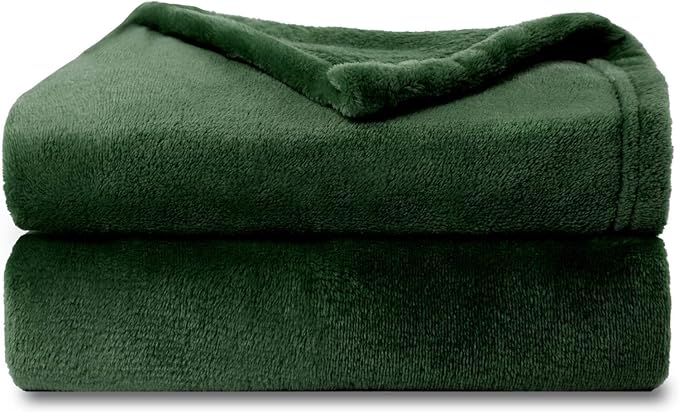 NANPIPER Baby Blankets, Super Soft Fleece Fuzzy Blanket for Toddler, Luxury Cozy Lightweight Microfiber Plush Blanket-Throw Size 30"x40",Olive Green Small