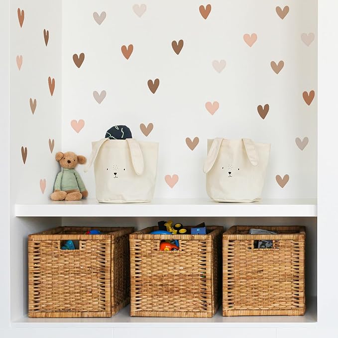 QUCHENG Nursery Wall Stickers Boho Kids Room Decor Girls Bedroom Removable Wall Decals Vinyl Murals DIY Cute Decorations 12 Sheets