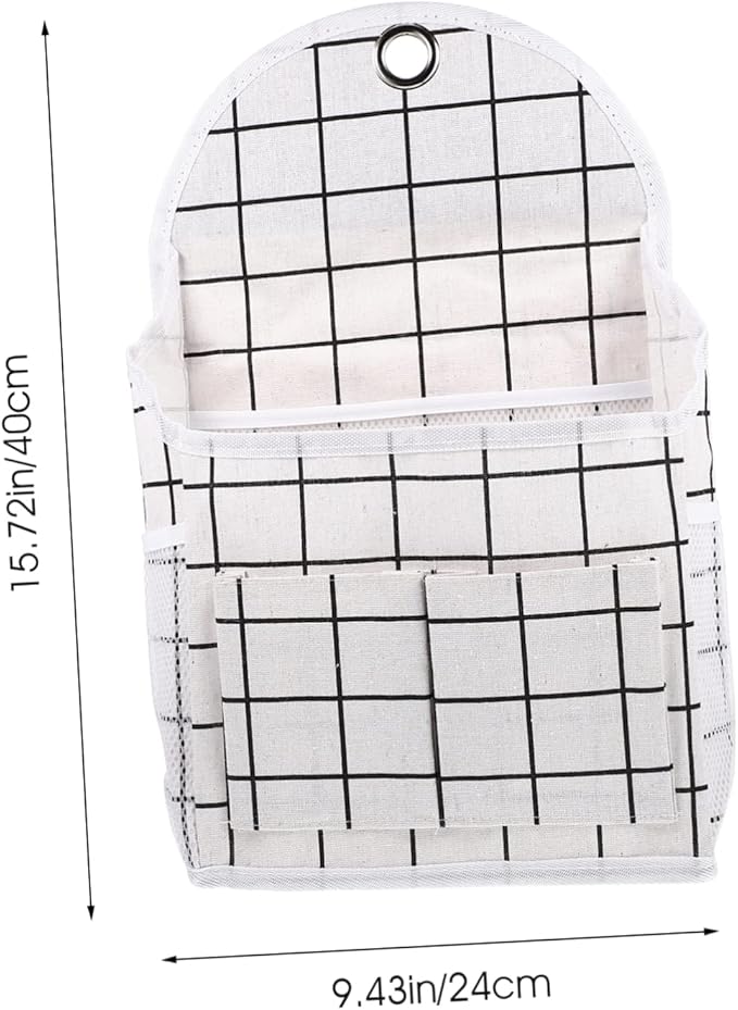 PRETYZOOM Bedside Hanging Storage Bag Multipurpose Organizer Pouch for Dormitory Bedroom for Phones Chargers Books and Items