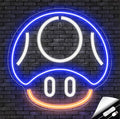 Kavaas Gaming Neon Sign, Mushroom Neon Sign for Game Room Decor, Man Cave, Kids Room - Gaming Mushroom Wall Decor - Gamer Gifts for Boys, Kids (Blue)
