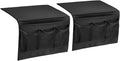 PATIKIL 2pcs Bedside Caddy, Bed Caddy Bedside Organizer Bed Hanging Caddy 4 Pockets Bed Pockets Bedside Storage Hanging Storage Bag for Remote Control Bedroom Phones Glasses, Black
