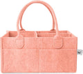 Mr. Pen- Baby Diaper Caddy Organizer, 1 Pack, Coral, Baby Caddy Organizer with Handle, Compact Size, Collapsible & Portable