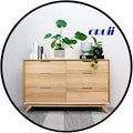 Round Mirror, Black Round Mirror 22 inch, Circle Wall Mounted Mirrors for Bathroom, Living Room, Bedroom, Vanity, Entryway, Hallway.