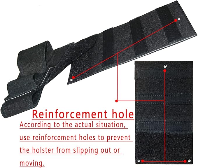 Bedside Pistol Holster, Tactical Bed Side Gun Holster, Under Mattress Handgun Holster with Flashlight Loop Holder
