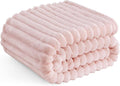 Bedsure GentleSoft Pink Throw Blanket for Couch - Cozy Soft Blankets Gifts for Women, Spring Cute Small Fleece Throws for Girls, Pink Decor for Home Room, Crystal Pink, 50x60 Inches