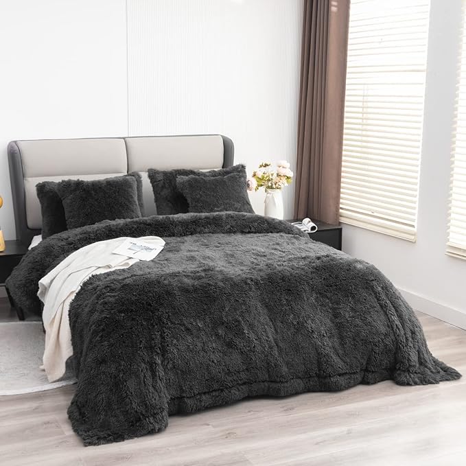 YUSOKI Faux Fur Queen Blanket(Morel,90" x 90"),Whithout Pillows,Winter Lightweight Plush Fuzzy Soft Cozy Microfiber Comfy Bed Blanket for Women Kids Girls Couch Sofa Washable