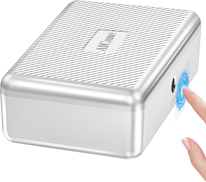AICase Biometric Fingerprint Storage Box Portable Money Jewelry Combination Lock for Car Home Office Travel