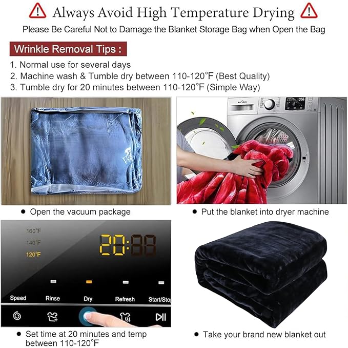 JYK Fleece Plush Blanket 4.4 LB, 1 Ply, Korean Mink Blanket King 85" x 95" - Super Soft and Warm, Lightweight and Cozy Fuzzy Solid Color Fleece Blanket for Bed, Black