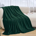 Twin Blanket for Bed, Flannel Fleece Blankets Warm Plush Cozy Blankets for Women, Fuzzy Soft Blanket for Sofa, Couch, Travel, Camping, 60" X 80", Forest Green