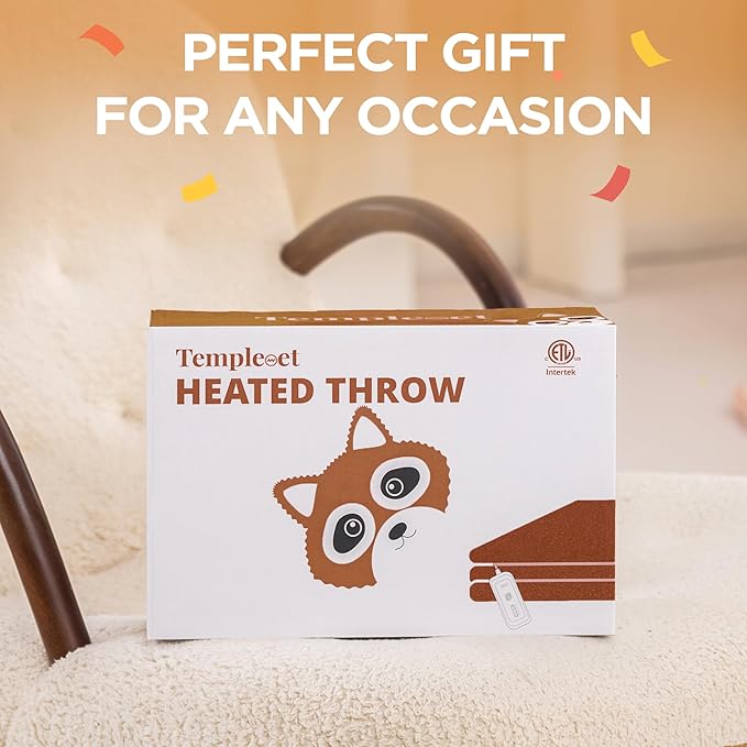 Heated Blanket Twin Size - Single Controllers Electric Blanket Twin with 9 Heat Settings & 10 Hour Auto Off,Overheat Protection,Machine Washable 62"x84" (Cocoa Brown)