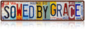 Vintage Sowed by Grace Street Sign Wall Decor Metal Tin Signs for Bar Home Bedroom Garage