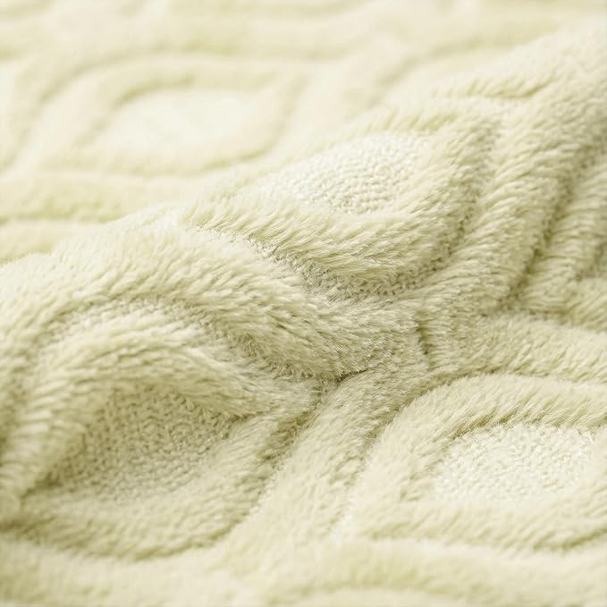 Horaldaily Solid Blanket Throw, Beige Accent Farmhouse Neutral Square Euro Soft Fuzzy Plush Faux Fur Cozy Blankets for Couch Sofa Bed Lounging, Ideal Gifts for Kids Adults Wife Self, 50x60