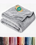 Ultra Soft Fleece Blanket King Size - Flannel Fleece Luxury King Blanket - Lightweight for Couch Bed Chair - Thick, Warm and Breathable - All Season Cozy Fuzzy, Anti-Static Microplush Bedding, Grey