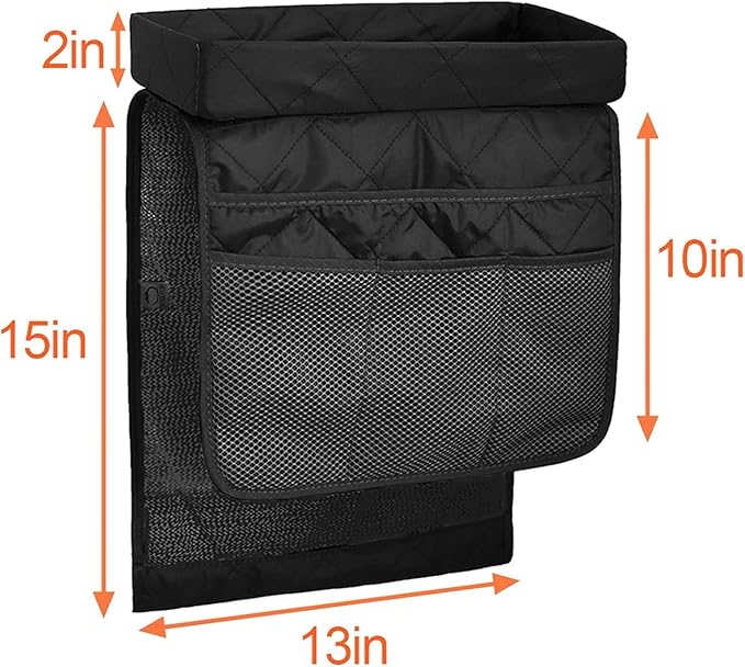 Couch Arm Tray-Couch Arm Cup Holder,Anti-Slip Chair Arm TV Remote Holder for Recliner Sofa Armchair Caddy Bedside Storage Pockets Bag for Pens, Magazines, Snacks, Glasses
