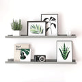 Floating Shelves for Wall Decor, Long Wall Mounted Storage Shelf for Bedroom, Living Room, Bathroom, Kitchen, Nursery, Modern Display Picture Ledge Shelf with Lip Set of 2-36 Inches, Grey