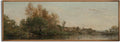 Rolled Canvas Vintage Farmhouse Bedroom Wall Decor Above Bed - Horizontal Wall Art Entryway - 16x48" - Panoramic Landscape Picture Sign - Canvas Lake Autumn Fall Forest River Landscape Print Poster
