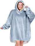 Bare Home Wearable Blanket Hoodie - Soft Plush Sherpa - Warm and Cozy - Oversized Wearable Blanket - Adult & Kid Sizes