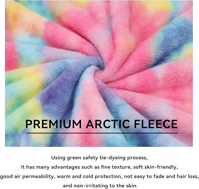Colorful Fleece Blanket, Plush Cozy Throw Blanket for Couch and Bed, Luxury Soft Fuzzy Microfiber Cover, Warm Lightweight Comfort Blanket for Home Decor, Easter Birthday Gifts for Women Mom