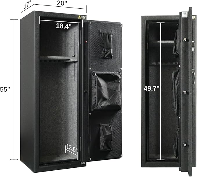 HARDROCK Gun Safe for Pistols, Biometric Wall Mounted Handgun Safe Box for Desk, Bedside,Truck，Drop Down Quick Access Security Safe with Fingerprint Keypad Lock for Home nightstand