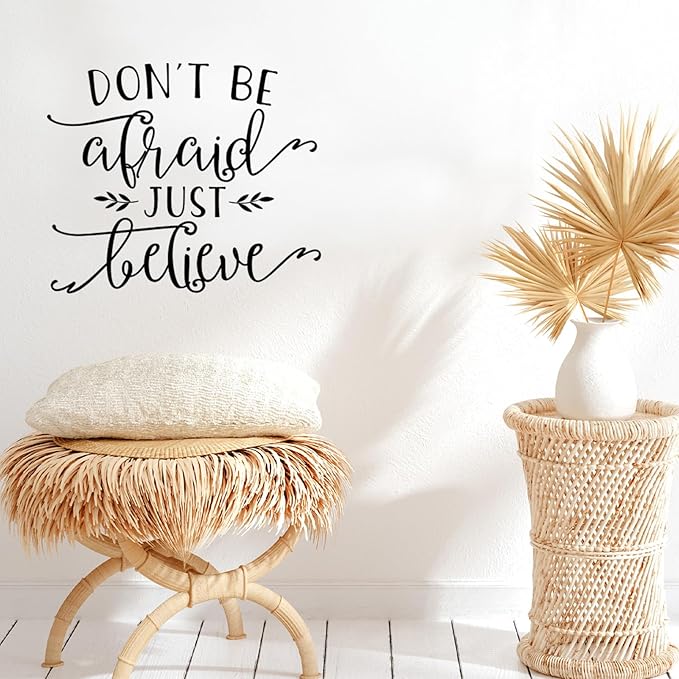BBTO Bible Verse Wall Stickers Inspirational Quote Wall Decals Religious Motivational Scripture Sticker Peel and Stick for Bedroom Living Room Office Bathroom(Be Joyful)