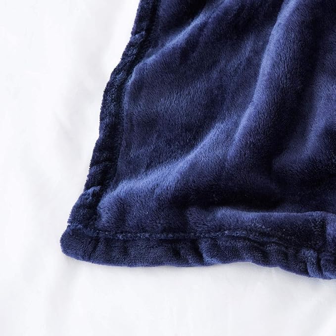 MOONLIGHT20015 Fleece Blanket Twin Size 12 Pack - Super Soft Cool Fuzzy Navy Throw Blanket for Couch and Sofa - Lightweight Luxury 400 GSM Microfiber Bed Blankets and Throws 60 x 80 Inches (Twin)