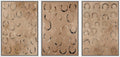 MUDECOR Framed Wall Art Print Set Western Decor Horseshoes Pattern Rustic Neutral Illustrations Modern Art Boho Decorative Colorful Chic for Living Room, Bedroom, Office - 16"x24"x3 WHITE