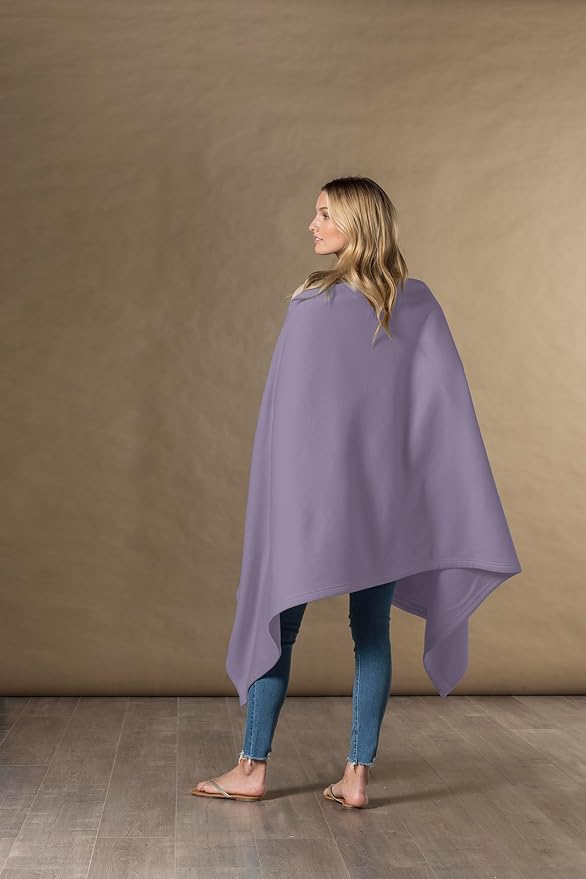 MV Sport Lightweight Sweatshirt Blanket Throw – Warm & Cozy, Breathable Oversized Fleece Knit, Couch, Bed, Travel, Cold Nights, and Outdoors – Soft Light Weight Blanket 54" x 84" Stardust