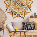 Runtoo Large Mandala Wall Decal Boho Flower Wall Stickers for Living Room Bedroom Headboard Yoga Home Decor