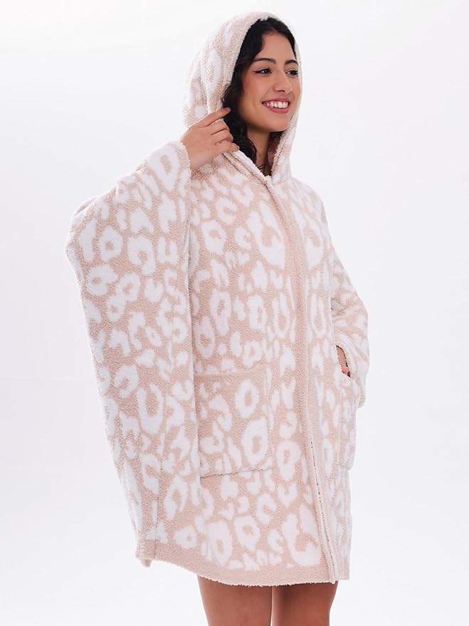 WDCOZY Wearable Blanket Hoodie Poncho Throw Comfy Soft Warm Cape Shawl Cozy Cloak Wrap Hooded with Sleeves For Women Adults