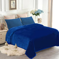 JYK Fleece Plush Blanket - 3.5 LB, 1 Ply Lightweight Korean Style Mink Blanket, Queen 79" x 91" - Super Soft, Warm & Cozy, Microfiber Bed Blanket for All Seasons, Navy