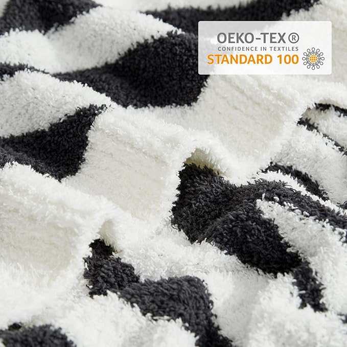 Snuggle Sac Zebra Blanket Black Zebra Print Blanket Twin Size, Ultra Soft Reversible Zebra Throw Blanket for Couch, Sofa & Bed, 60x80 inches