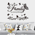 Motivational Home Wall Decals for Bedroom: Family Inspirational Quotes Vinyl Art Wall Stickers for Living Room Kitchen Apartment Bathroom - Family is Everything 24" X 20"