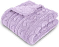 HOMRITAR Baby Blanket for Girls Toddlers 3D Fleece Fluffy Fuzzy Blankets for Baby, Soft Warm Cozy Fleece Infant or Newborn Receiving Blanket 330GSM (30 x 40 Inch, Purple)