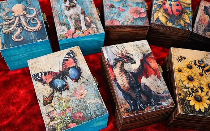 RK Collections Dragon Trinket Box I Animal Jewelry Keepsake Box I Dragon Lovers Gift Idea For Animals (4x2.75)