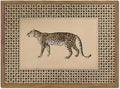 Vintage Leopard Wall Art Cheetah Safari Wall Decor Paintings, Wildlife Animal Poster Canvas Prints Aesthetic for Living Room Bedroom 16x24 inch Wood Framed