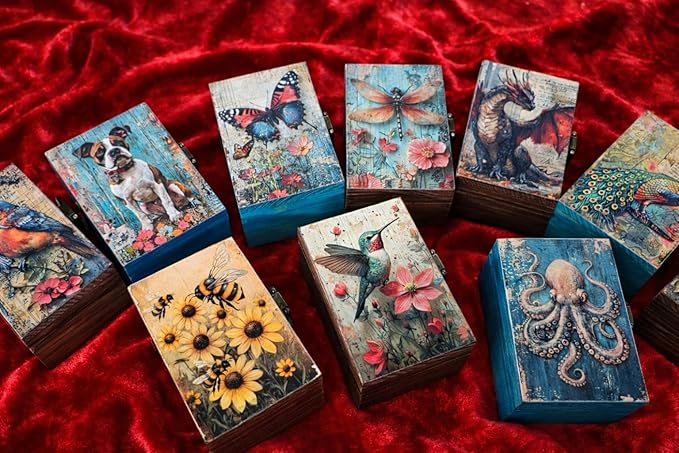 RK Collections Hummingbird Trinket Box I Bird Jewelry Keepsake Box I Hummingbird Lovers Gift Idea For Animals (4x2.75)