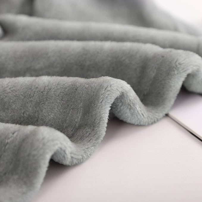 NANPIPER Baby Blankets, Super Soft Fleece Fuzzy Blanket for Toddler, Luxury Cozy Lightweight Microfiber Plush Blanket-Throw Size 30"x40",Grey