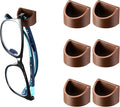 Sunglass Organizer 6 Pack, Glasses Holder & Eyeglass Holder for Eyewear, Sunglasses, Reading Glasses. Sunglass Holder for Home, Office, Car, Driver, Workshop. Glasses Accessories (Brown)