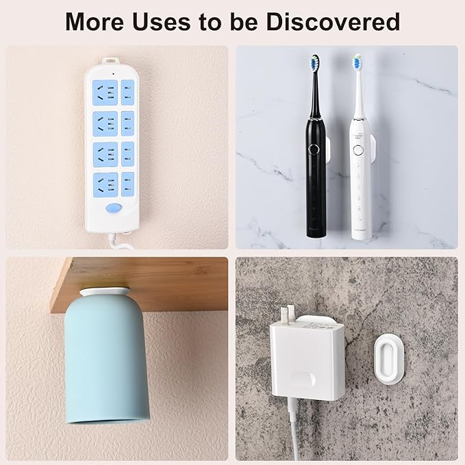 Magnetic Remote Control Holder Wall Mount 4 Pack Soft Silicone Remote Control Caddy with Strong Adhesive Remote Holder - 2 Black & 2 White
