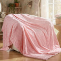 Krifey Faux Fur Throw Blanket for Couch, 3D Marble Texture Soft Throws, Cozy Fuzzy Plush Thick Warm Blanket, Faux Rabbit Fleece, Christmas Birthday Gifts for her Girls Women Mom, Cute Pink, 50x60in